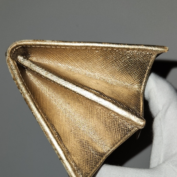 Salvatore Farragamo Metallic Gold Long Wallet - Picture 14 of 15